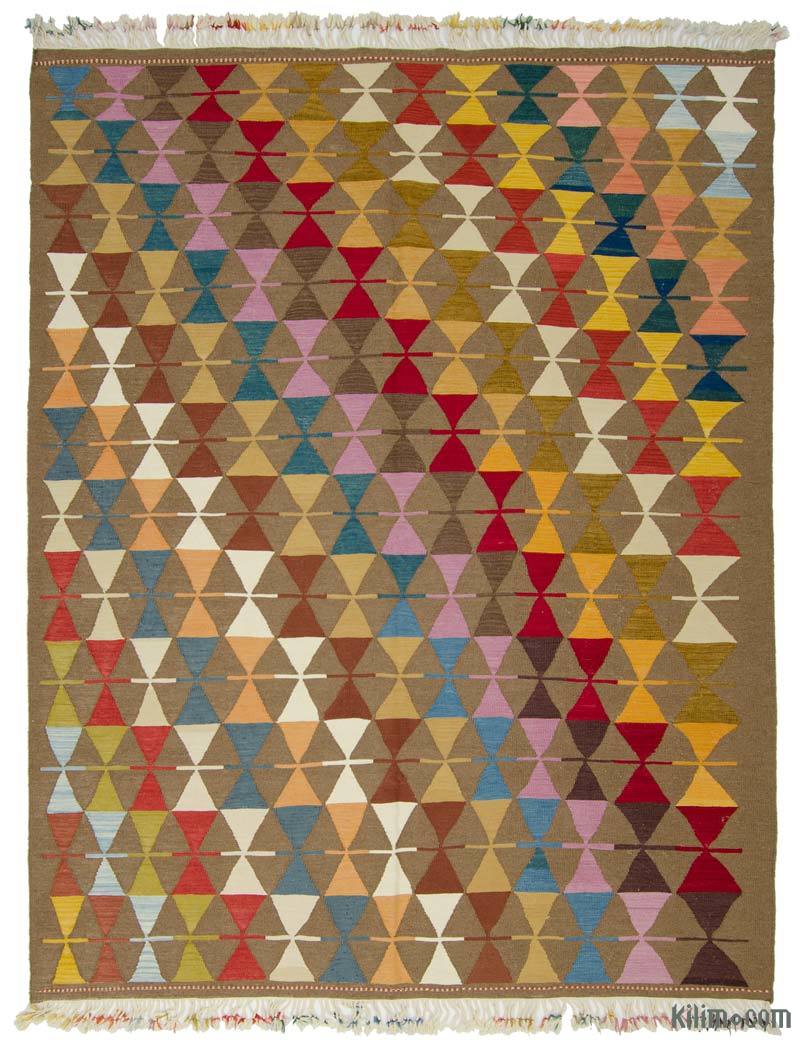 Çok Renkli Yeni Kök Boya El Dokuma Kilim - 218 cm x 273 cm - K0036512