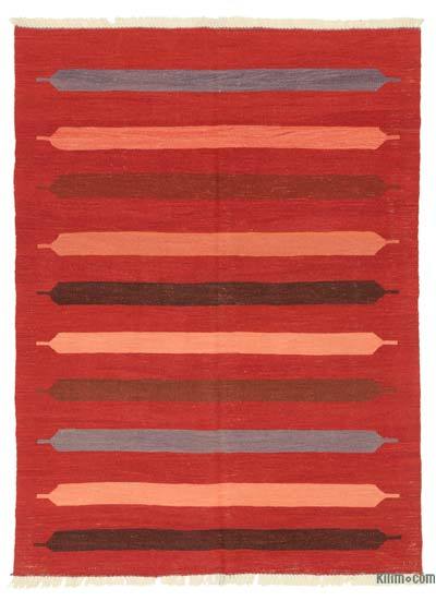 Rojo Nueva Alfombra Turca Kilim