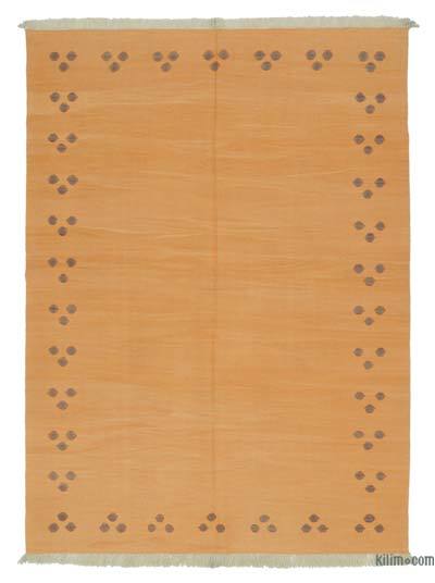 Sarı Yeni Kök Boya El Dokuma Kilim - 174 cm x 237 cm
