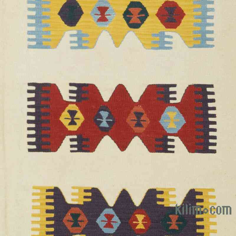 Beige, Multicolor New Handwoven Turkish Kilim Rug - 6'  x 8' 11" (72" x 107") - K0036523