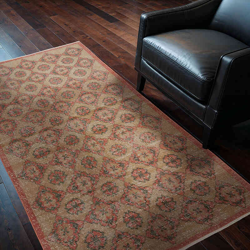 El Dokuma Vintage Halı - 126 cm x 205 cm - K0036907