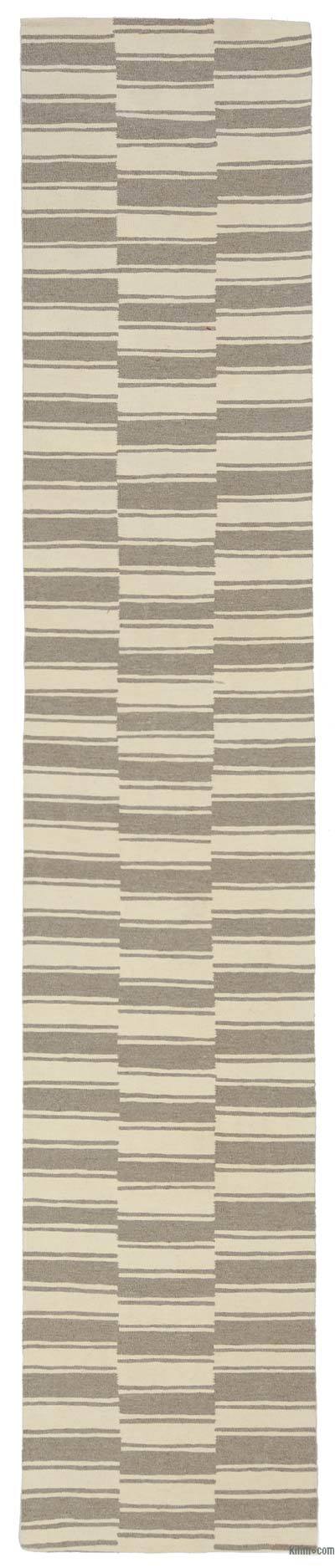 Beige New Turkish Kilim Runner