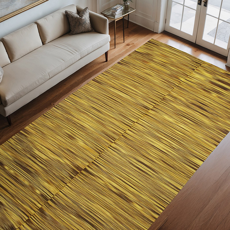 Yellow Neo Caspian Kilim Rug - 6' 11" x 12' 1" (83" x 145") - K0036997