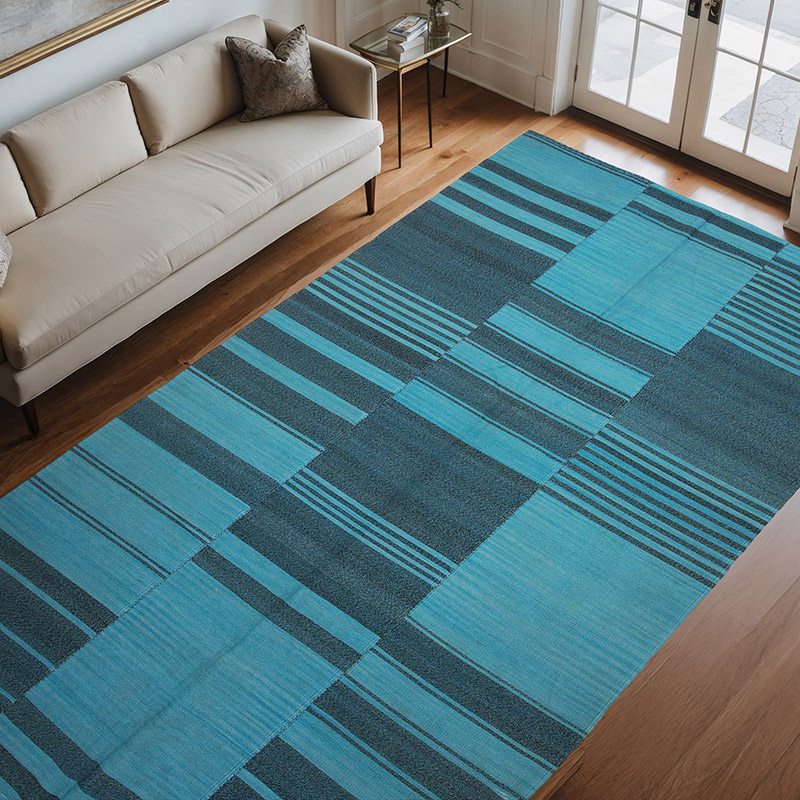 Neo Caspian Kilim Rug - 6' 9" x 11' 7" (81" x 139") - K0036998