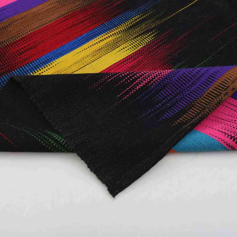 Black, Multicolor Neo Caspian Kilim Rug - 6' 8" x 9' 7" (80" x 115") - K0037019