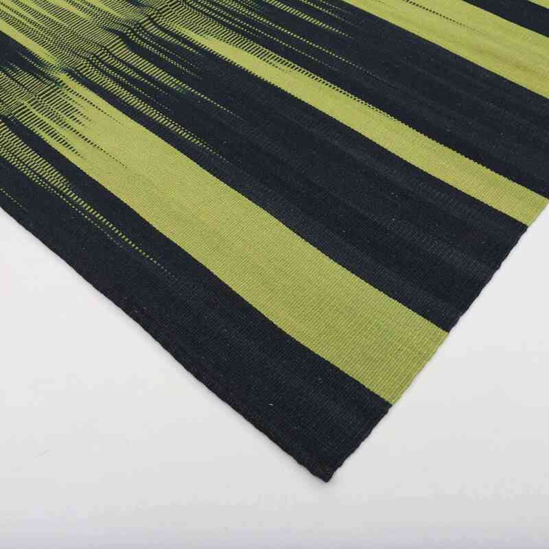 Verde, Negro Alfombra Neo Caspian Kilim - 180 cm x 264 cm - K0037020