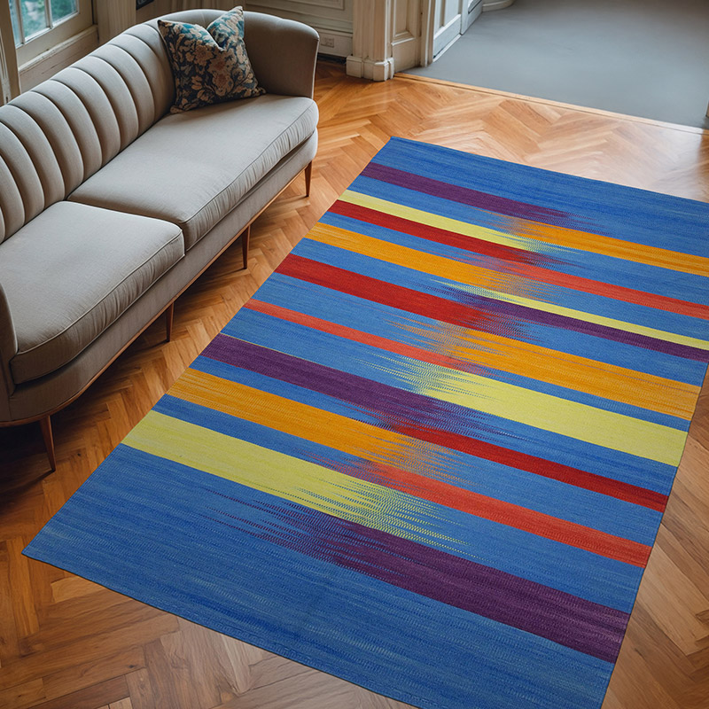 Multicolor Alfombra Neo Caspian Kilim - 181 cm x 279 cm - K0037022