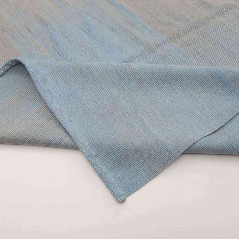 Blue, Grey Neo Caspian Kilim Rug - 11' 11" x 15' 3" (143" x 183") - K0037056