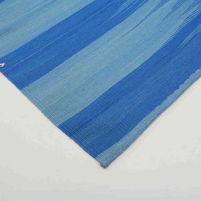 Azul Oscuro Alfombra Neo Caspian Kilim - 301 cm x 391 cm - K0037070