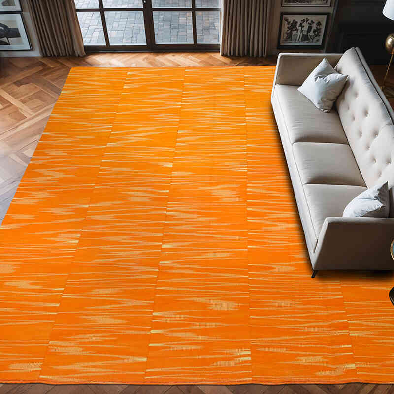 Turuncu Yeni Anadolu Kilimi - 332 cm x 393 cm - K0037074