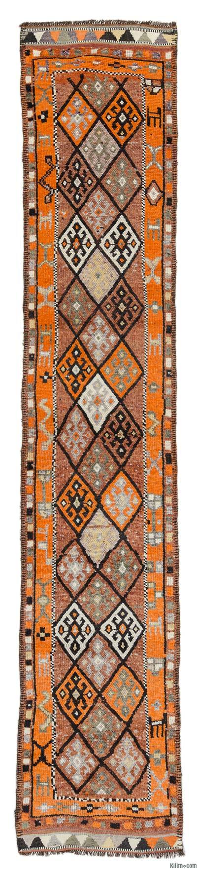 Multicolor Vintage Tribal Runner Rug - 2' 7" x 13' 2" (31" x 158")