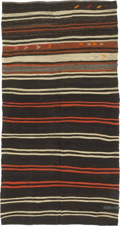 Vintage Anatolian Kilim Rug - 5' 6" x 10' 8" (66" x 128")