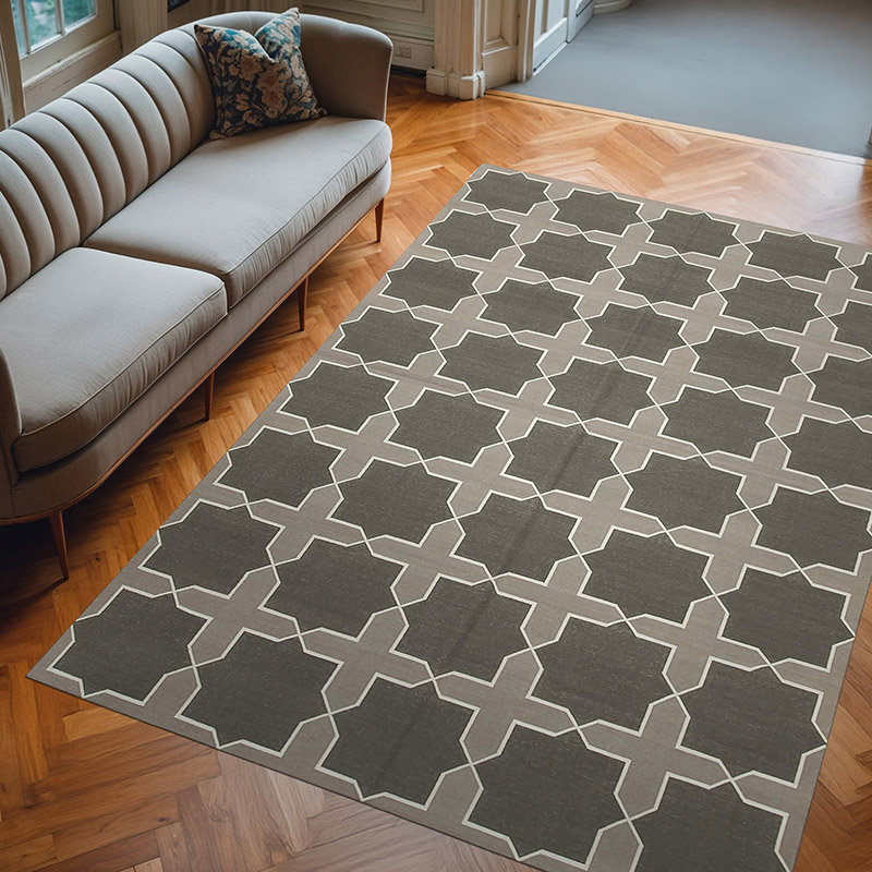 New Dhurrie Rug - 6' 3" x 8' 11" (75" x 107") - K0037249
