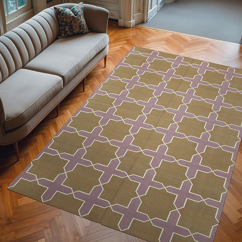 Nueva alfombra Dhurrie - 184 cm x 273 cm - K0037308