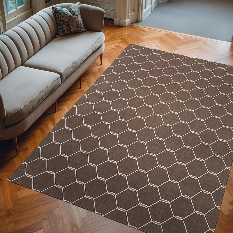 Nueva alfombra Dhurrie - 190 cm x 273 cm - K0037327