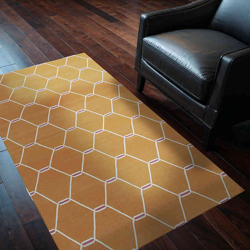 New Dhurrie Rug - 3' 8" x 5' 7" (44" x 67") - K0037441