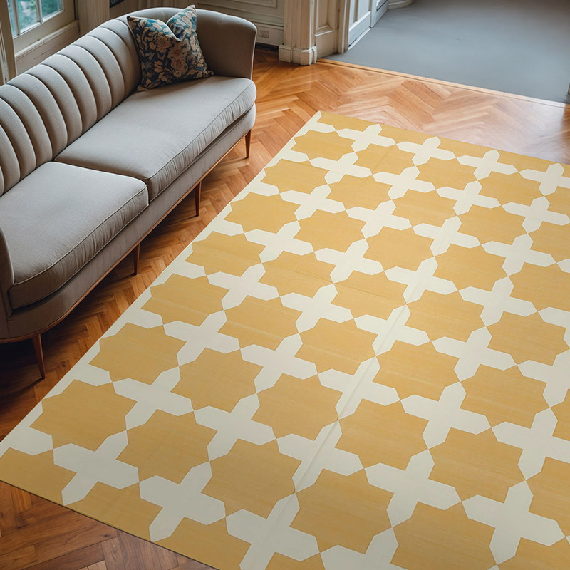 New Dhurrie Rug - 7' 10" x 9' 7" (94" x 115") - K0037474