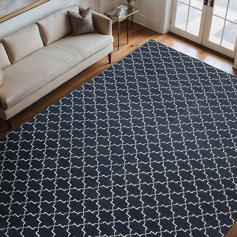 New Dhurrie Rug - 9' 1" x 11' 10" (109" x 142") - K0037551