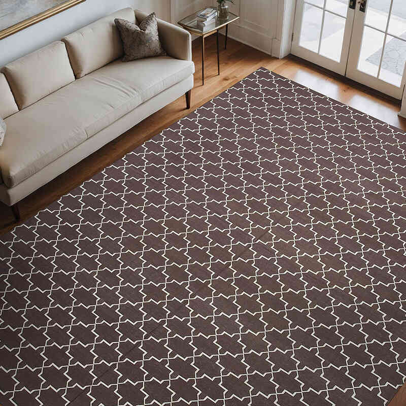 New Dhurrie Rug - 9' 4" x 11' 11" (112" x 143") - K0037560