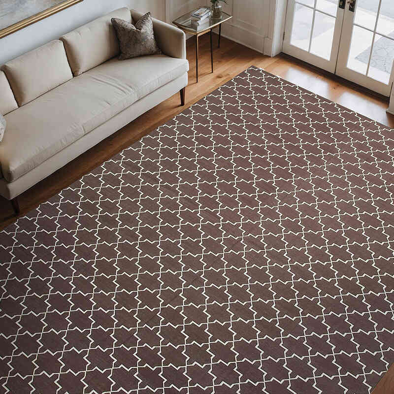 Nueva alfombra Dhurrie - 281 cm x 362 cm - K0037561