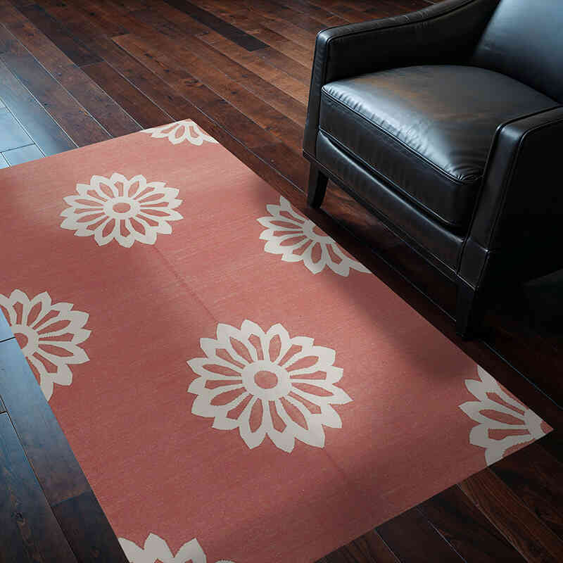 New Dhurrie Rug - 3' 6" x 5' 5" (42" x 65") - K0037601