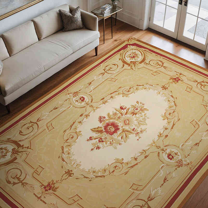 Aubusson Rug - 8' 8" x 11' 11" (104" x 143") - K0037621