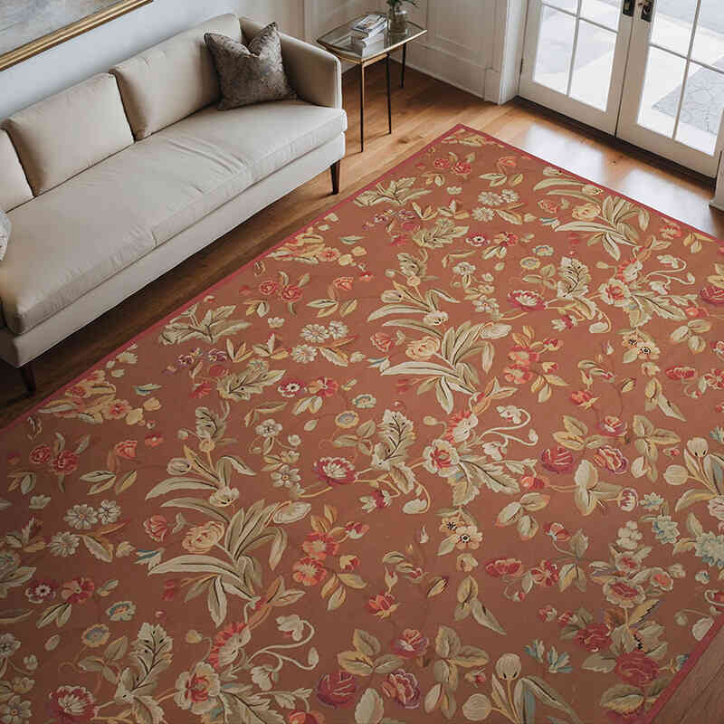 Aubusson Rug - 8' 9" x 11' 10" (105" x 142") - K0037629