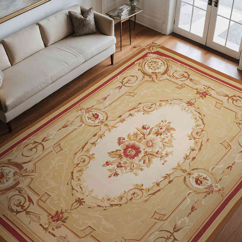 Aubusson Rug - 8' 9" x 11' 10" (105" x 142") - K0037680