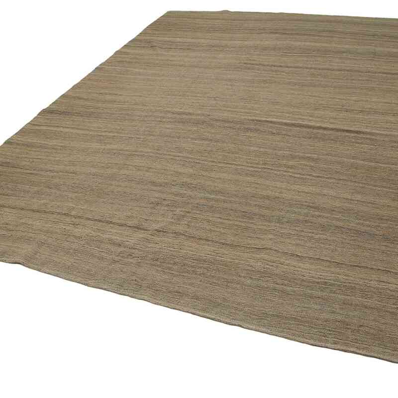 Brown New Contemporary Kilim Rug - Z Collection - 8' 9" x 11' 6" (105" x 138") - K0037699