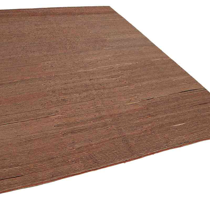 Brown New Contemporary Kilim Rug - Z Collection - 7' 2" x 10' 3" (86" x 123") - K0037707