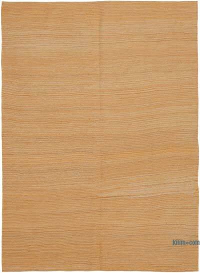 Amarillo Nueva Alfombra Contemporánea Kilim - 159 cm x 218 cm