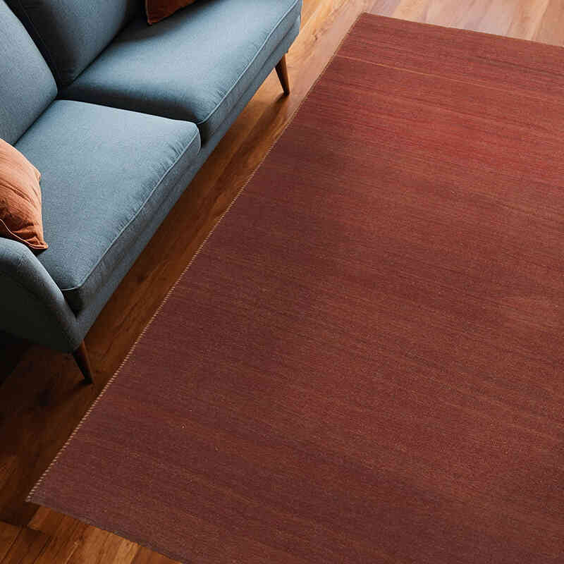 Red New Contemporary Kilim Rug - Z Collection - 6' 11" x 8' 6" (83" x 102") - K0037712