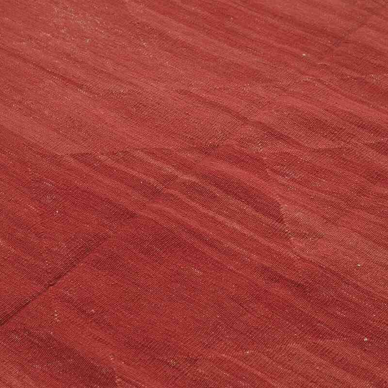 Rojo Nueva Alfombra Contemporánea Kilim - 187 cm x 244 cm - K0037713