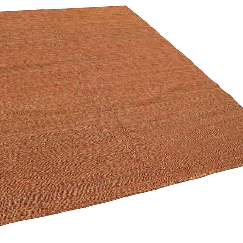 Naranja Nueva Alfombra Contemporánea Kilim - 212 cm x 292 cm - K0037720