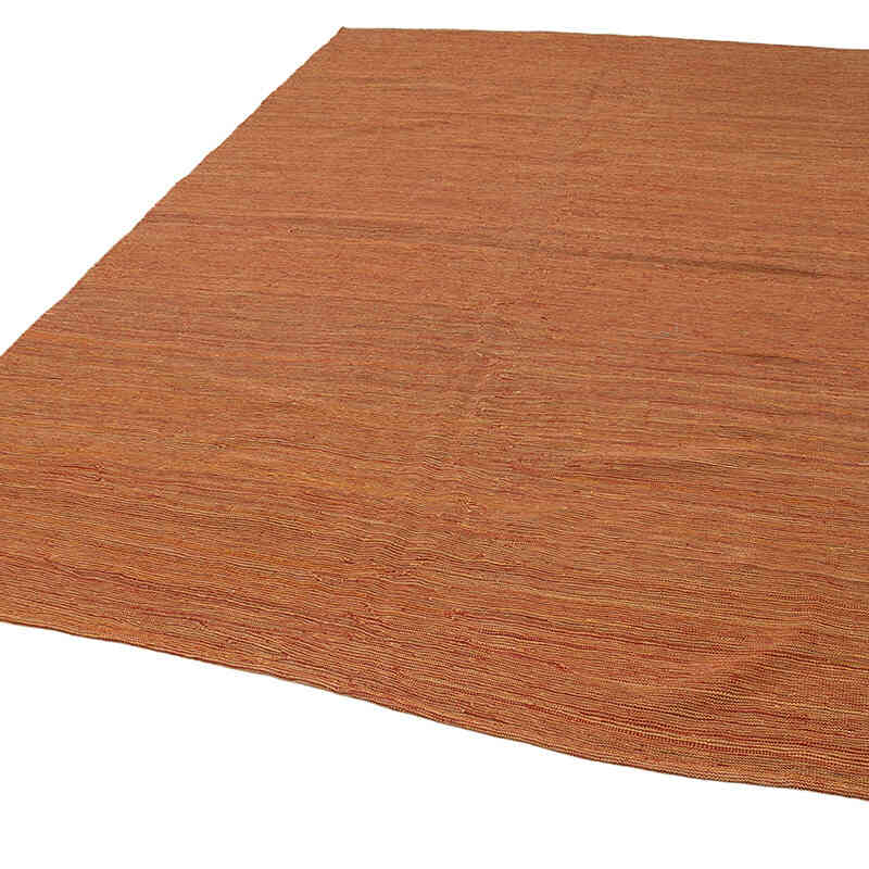 Naranja Nueva Alfombra Contemporánea Kilim - 212 cm x 292 cm - K0037720