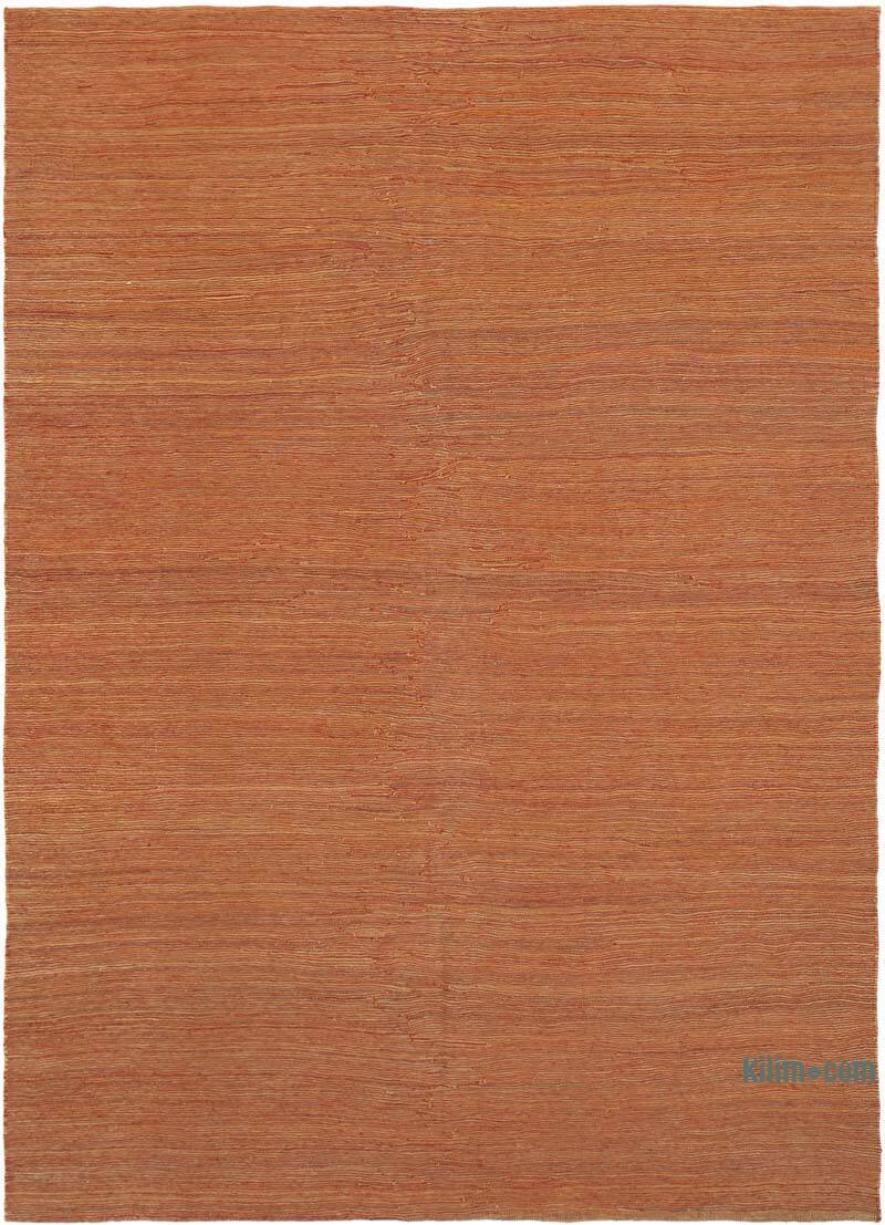 Naranja Nueva Alfombra Contemporánea Kilim - 212 cm x 292 cm - K0037720
