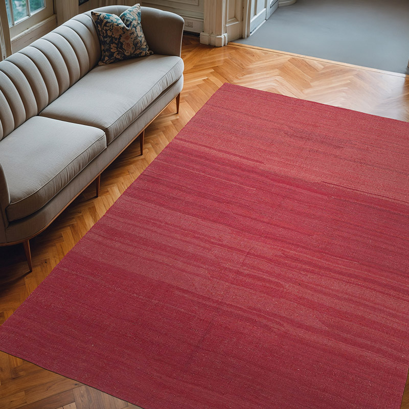 Red New Contemporary Kilim Rug - Z Collection - 7' 3" x 10'  (87" x 120") - K0037728