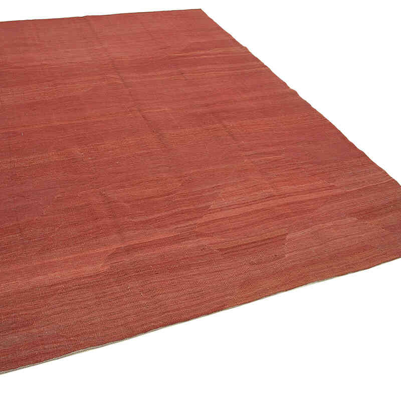 Red New Contemporary Kilim Rug - Z Collection - 6' 8" x 9' 4" (80" x 112") - K0037734