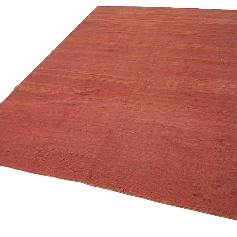 Red New Contemporary Kilim Rug - Z Collection - 6' 8" x 9' 4" (80" x 112") - K0037734