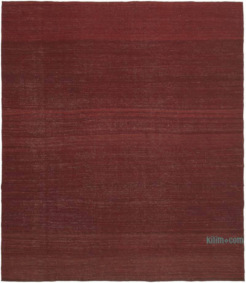 Red New Contemporary Kilim Rug - Z Collection - 9' 3" x 10' 8" (111" x 128") - K0037739