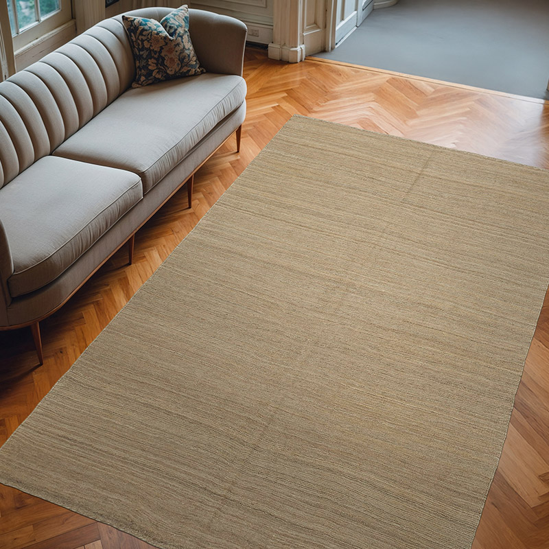 Marrón Nueva Alfombra Contemporánea Kilim - 195 cm x 295 cm - K0037748