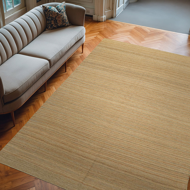 Beige New Contemporary Kilim Rug - Z Collection - 7' 1" x 9' 6" (85" x 114") - K0037751