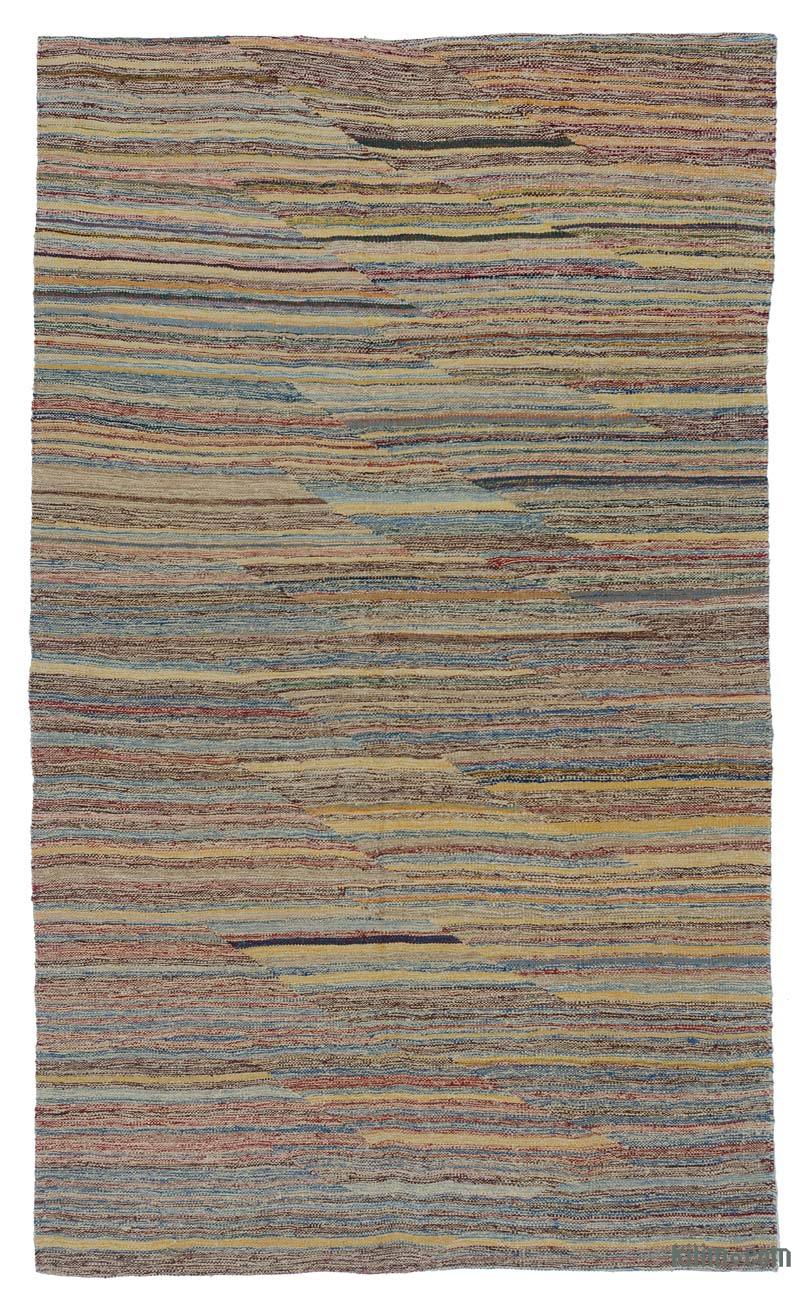 Multicolor New Contemporary Kilim Rug - Z Collection - 4' 10" x 8'  (58" x 96") - K0037752