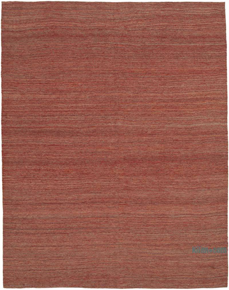 Red New Contemporary Kilim Rug - Z Collection - 7' 1" x 9' 2" (85" x 110") - K0037766