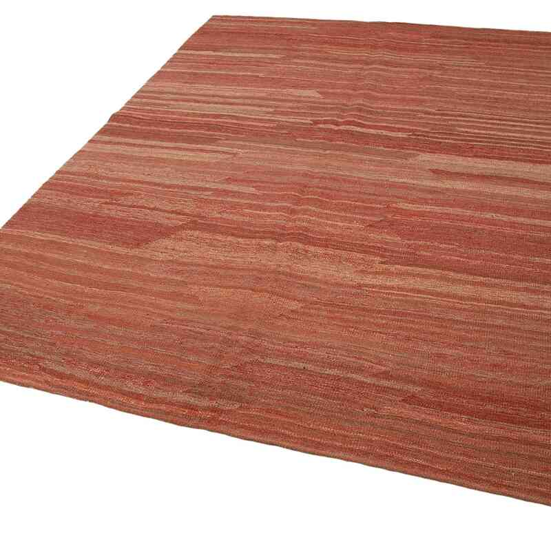 Red New Contemporary Kilim Rug - Z Collection - 6' 11" x 8' 10" (83" x 106") - K0037770