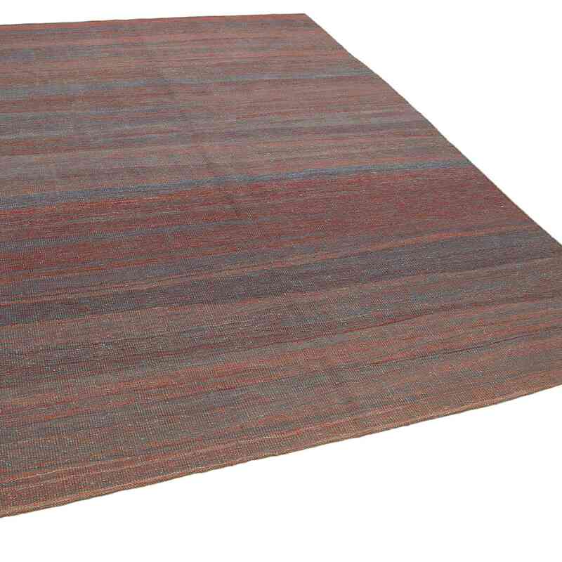 Red, Blue New Contemporary Kilim Rug - Z Collection - 7'  x 9' 7" (84" x 115") - K0037784