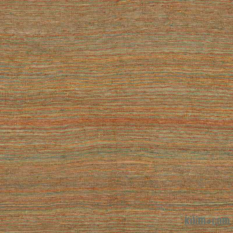Red, Green New Contemporary Kilim Rug - Z Collection - 5' 11" x 7' 3" (71" x 87") - K0037790