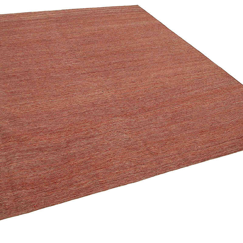 Red New Contemporary Kilim Rug - Z Collection - 8' 2" x 9' 7" (98" x 115") - K0037802