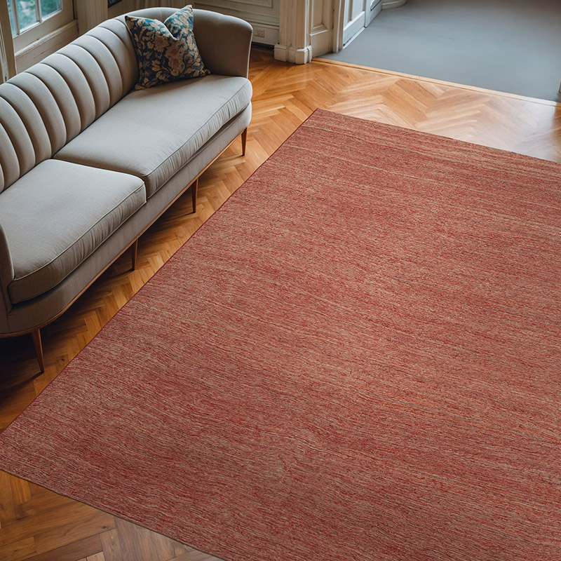 Red New Contemporary Kilim Rug - Z Collection - 8' 2" x 9' 7" (98" x 115") - K0037802