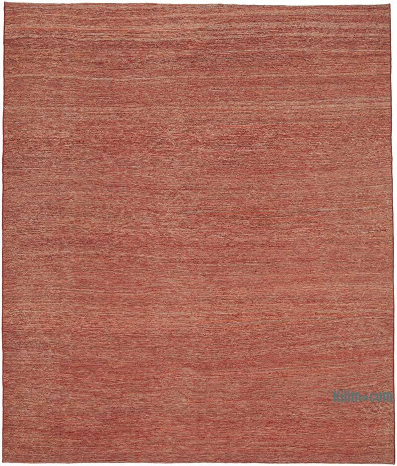 Red New Contemporary Kilim Rug - Z Collection - 8' 2" x 9' 7" (98" x 115") - K0037802